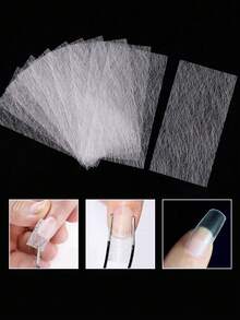 50/20/1pc Glass Fiber Nail Extension Strips, Paperless Extension Clips, Quick Extension Strips Nail Art Tools, Easy Operation - White - View 2