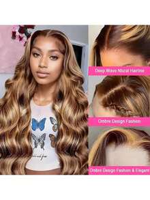 Uveous 34 Inch 99J Burgundy Lace Front Wigs Human Hair 13x4 HD Transparent Body Wave Lace Front Wigs Human Hair Pre Plucked 99j Burgundy Red Wine Human Hair Wigs - S4/27 - 查看 7