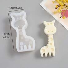 卡通猫头鹰、大象、长颈鹿、恐龙香薰蜡烛模具 DIY动物香薰石石膏硅胶模具 - 白色 - 查看 5