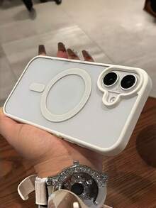 Transparent Magnetic Phone Case, Compatible With IPhone 16, 16 Plus, 15, 14, 11, 12, 13 Pro Max, 13 Mini, And Plus, With Shockproof Protection - Black - View 4