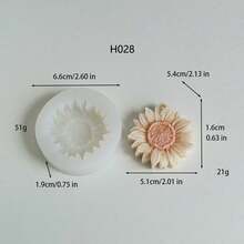 Sunflower Silicone Mold For Resin, Wax, Candle, Aromatherapy - White - View 4