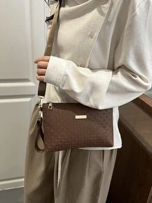 New Rhombus Pattern Women's Handbag, Versatile Shoulder Bag, Unique Small Square Bag, Wholesale, Spring/Summer - Brown - View 4