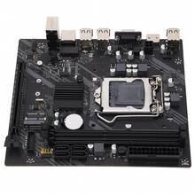 H61M Motherboard 1155pin DDR3 Memory Quad Core Processor Dual Channel HD Interface Desktop Computer Main Board - Negro - Ver 9