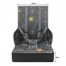 Booster Seat, High Chair For Babies, Table Seat, Chair Cushion, Child Seat, Baby Seat, Seat Cushion, Chair With Adjustable Belt, Booster Seat - Grey - View 2