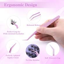 NAGARAKU NS-01 DIY Non-Stick Purple Eyelash Curler, Eyelash Curling Tool For Makeup - Baby Pink - View 3
