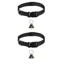 2 st justerbara djurhalsband med metallklocka, hög klocka, anti-loss, kopparklocka och nylonhalsband för små lantbruksdjur som kalvar, kor och små husdjur - Multifärgad - Visa 6