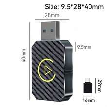 2-In-1 Wireless CarPlay Adapter - 1 USB-C Adapter For IPhone And Android Phones - Plug And Play Portable, Supports Music Streaming, Calls And Navigation, Universal Compatibility, Built-In Wireless Technology, No Battery Included - Silver - View 9