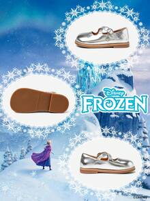 Disney 1 Đôi giày công chúa , Anna, Arendelle trong phim Frozen dành cho trẻ em, thoải mái, chống trơn trượt, thoáng khí, thích hợp cho cả đi hàng ngày và ngoài trời (Giày bệt trẻ em, giày bé gái, giày công chúa, giày nữ hoàng) - Bạc - Xem 4