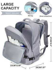 Unisex Laptop Backpack, Vacuum Compression Backpack, Multi-Functional Large Capacity Travel Backpack, Carry-On Backpack Compliant With Airline Standards, Wet And Dry Separation Independent Shoe Compartment Backpack, Travel Backpack For Kids And Adults - Multicolor - View 16