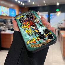 ホットロッドバッシュアート電話ケースは、 17、 16 Pro Max、 15 Pro Max、 13、 12 に対応しています。TPU 素材で作られており、耐衝撃性と落下保護性を備え、鮮やかなデザインとクールなスタイルで、車愛好家の友人や家族へのプレゼントに最適です。 - ブラック - チェックする 5