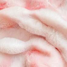 Tie-Dye Milk Velvet Bedding Set Ultra Soft Faux Rabbit Fur Fitted Sheet Bed Skirt - Fog Gray Purple - View 9