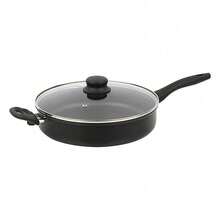 Extra Large 4-Quart Non-Stick Pressure Cooker With Glass Lid - Boasting Easy Cooking & Quick Meals, Black! - Default - View 1