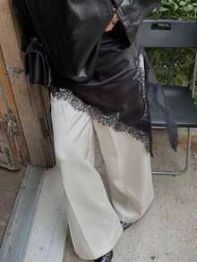 DEEKA Summer New Arrival Women's Fashion Sexy Asymmetric Lace Skirt, European And American Style - Black - View 4