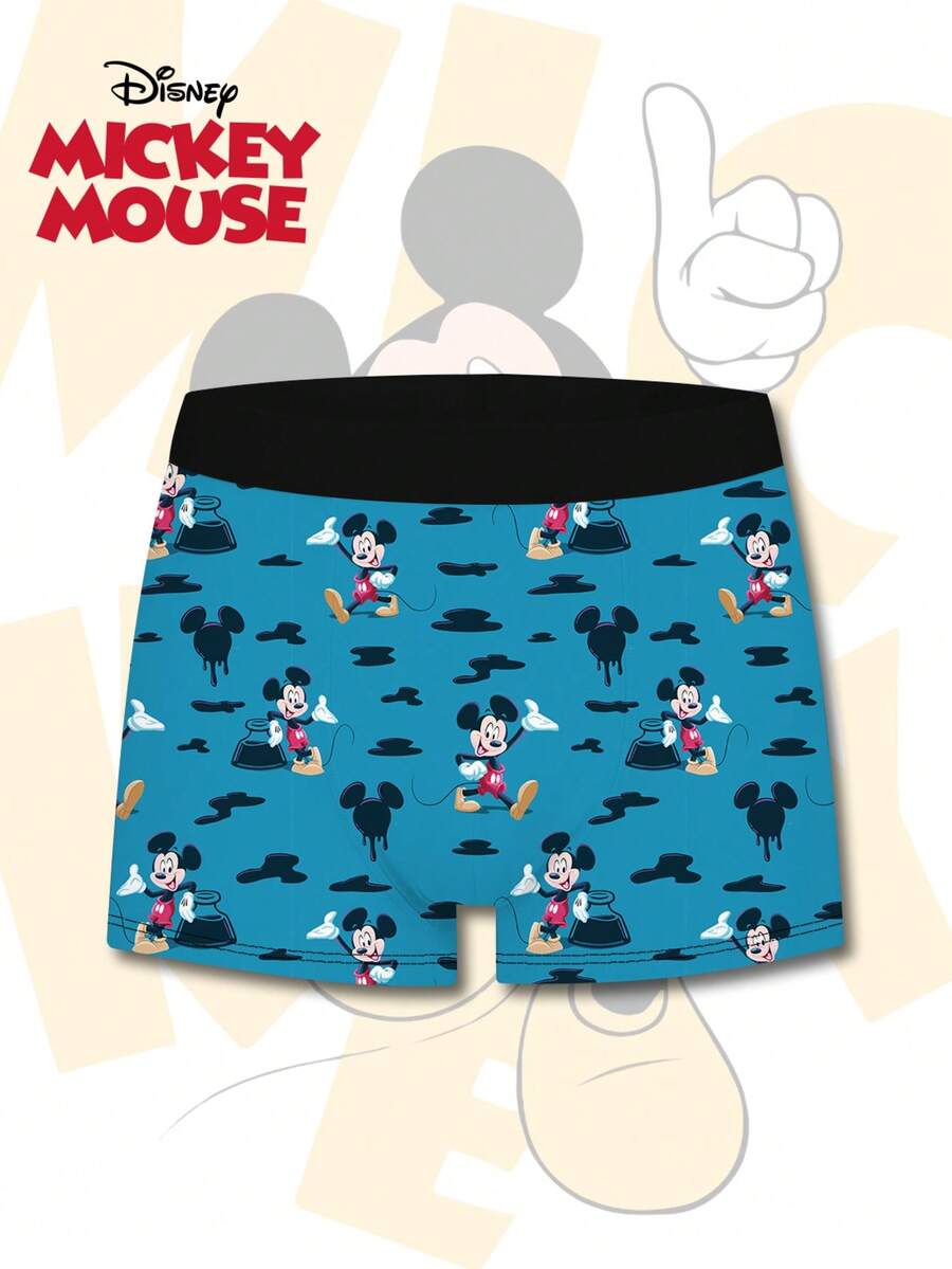 Disney Fashionable 3D Print Men's Boxer Briefs, Daily Casual Wear Essential Underwear For Men