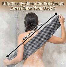 APRICITY Blissal Exfoliating Shower Towel, 2-In-1 Dual-Sided Body Scrubber & Microfiber Scrub Cloth Set, Advanced Exfoliation All Skin Types - 1 - View 6
