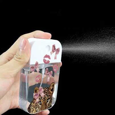 1 Stück einzigartiger Mini Tiger Leopard Schleife Lippe Nische transparente nachfüllbare Parfümflasche, geeignet für Ramadan, Valentinstag, modische Nano-Sprühflasche zum Nachfüllen, feuchtigkeitsspendend, tragbar, vielseitig