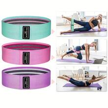 Upgraded Non-Slip Yoga Resistance Bands, Suitable For Stretching, Strength Training, Squats, Lunges And Core Workouts, Available In Pink, Purple And Green, Ideal For Home Gym And Travel Use, Yoga Mat, Waist Trainer, Cheer - Multicolor - View 5