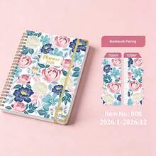 1pc Spiral Bound Planner Notebook, Simple Style Business Schedule Logbook, Action Journal, Business Plan Notepad - Multicolor - View 4