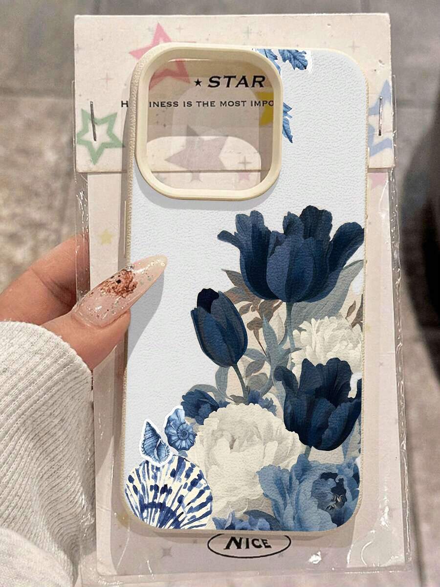 Funda para teléfono con diseño de elegancia floral compatible con 17, 16 Pro Max, 15 Pro Max, 13 y 12, suave y elegante, muy duradera para protección diaria. - Blanco antiguo - Ver 1