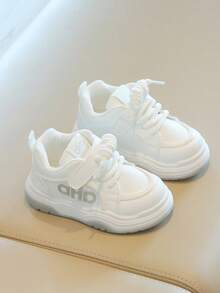 New Fashion White Sneakers, Kids Sports Shoes Spring Autumn Children's Sneakers Boys Girls Anti-Slip Student Casual Breathable Canvas Shoes - White - View 2