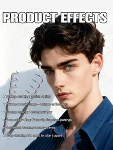 Salon-Style Men's Styling Combs: Textured Pompadour Comb, Wide-Tooth Pompadour Comb, Pompadour/Slicked-Back Hairstyle Textured Comb, Double-Tooth Comb For Volumizing Hair, Plastic Root Volumizing Comb Set. - Multicolor - View 9