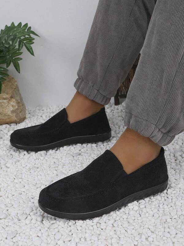 Men's Moccasin Slippers Memory Foam House Shoes, Indoor And Outdoor Warm Loafer Slippers