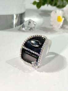 Penghitung Cincin Elektronik Bunga Berlian Imitasi Elegan (Fungsi Reset, Ukuran Cincin Dapat Diatur) + Penghitung Cincin, Tersedia Berbagai Warna untuk Menghitung dari 0 hingga 99999 (Cocok untuk Sholat Ramadhan, Pelacakan Aktivitas, dll.) - Beraneka warna - View 1