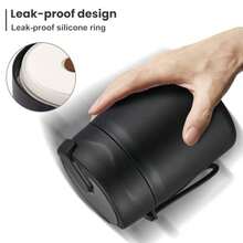 17oz Soup Thermo For Hot Food Insulated Food Jar With Spoon Thermo Hot Food Lunch Container Wide Mouth Leakproof Stainl Steel Lunch Box For School-Black - Black - View 4