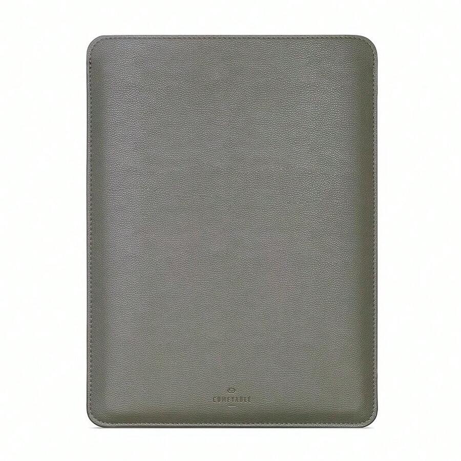 Laptop Sleeve 13 Inch Precisely Compatible With Book Pro M2 2022 M1 2020-2016 & Air M3 2024 M2 2022 M1 2020, Not Fit Old Versioned MBA/MBP, Faux Leather Cover Case, Khaki Gre1en - 卡其綠 - 查看 1