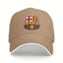 Men's Barcelona Soccer Baseball Cap - Lightweight Hat With Curved Visor, SPF Sun Protection PVC Coating For Sports, Casual Outings - Ideal Gift For Barcelona Fans (Black/), Outdoor Activities, Sporty Design, Durable Sportswear - 黑色 - 查看 11