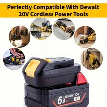 ML18DL Adapter Suitable For Dewalt 20V Cordless Tools, Adapter Suitable For Milwaukee 18V M-18, Can Replace Dewalt 20V Max (Adapter Only) - Black - View 2