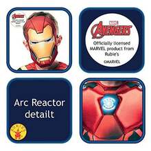 Rubies Iron Man Deluxe Costume For Kids - Officially Licensed Character Costume - Authentic Superhero Costume - Iron Man Deluxe Costume For Kids - Perfect For Parties And Carnival - Easy To Put On And Take Off, Comfortable And Lightweight Fabric - 彩色 - 查看 3