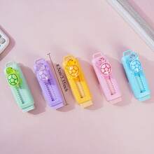 Random Color Cute Turtle Erasers, Creative Cartoon Student 4B Erasers, Clean And Less Crumbs Push-Pull Erasers, Learning Stationery. More Styles And Colors Will Be Updated Later. Stay Tuned. - Sets - View 4
