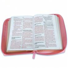 Biblia Con Cierre Portatil Para Mujer Letra Grande 12 Puntos RV1960, Imit Piel Rosa Floral - Single Book - View 2
