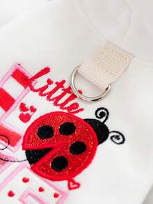 1件宠物衣服，狗狗猫咪服装，快乐小狗小型犬休闲时尚可爱舒适保暖爱心瓢虫情人节卫衣 - 白色 - 查看 7