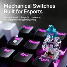 Acer OKW132 Split Mechanical Keyboard, Smart Multi-Device Switching, 87-Key Compact Design, N-Key Conflict-Free, Long Battery Life, Splash-Resistant, Medical-Grade Silicone Keycaps, Efficient Work, Gray-Black - Grayish Black - View 3