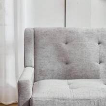 Home Theater Seating - Light Gray + Upholstered + Foam - View 6