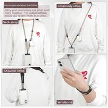 Lanyard Patch Adjustable Length Fashion Lanyard, Can Be Worn On Neck, Shoulder, Body Or Wrist To Prevent Phone From Falling, Lightweight, Easy To Install, Suitable For Travel, Outdoor Activities And Multiple Uses Spring Gift - Multicolor - View 10