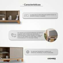 Mesa para TV Cabo Caqui Loomber - Caqui - Ver 3