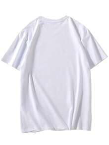 Most Definitely Not All In A Row Printed Premium Cotton T-Shirts Men Summer Short Sleeve Tees Casual Tops - 白色 - 查看 3