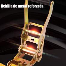 Tendencia2pzs Eslingas Matraca 5cm*10m 3t Cinchos Para Amarrar CargaCalidad premium - Amarillo - Ver 10