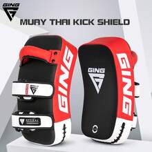 GINGPAI Thick Professional Muay Thai Kick Pad, Curved MMA Punching Target, Boxing Kicking Shield Training Equipment - Multicolor - View 7