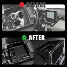 Cter Console Organizers Compatible With 2020-2025  Corolla And 2022-2025 Corolla Cross Accories Dashboard Insert Behind 8-Inch Scre And Middle Console Tray 2PCS Not For 2026 Model - 儀表板托盤和中控台零件 - 黑色 - 查看 6