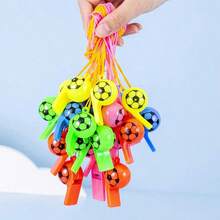 10/25/50/100pcs Soccer & Tiger Theme Sports Party Set, Soccer Whistle, Birthday Party Cheerleader Props, Soccer Referee Whistle - Multicolor - View 10