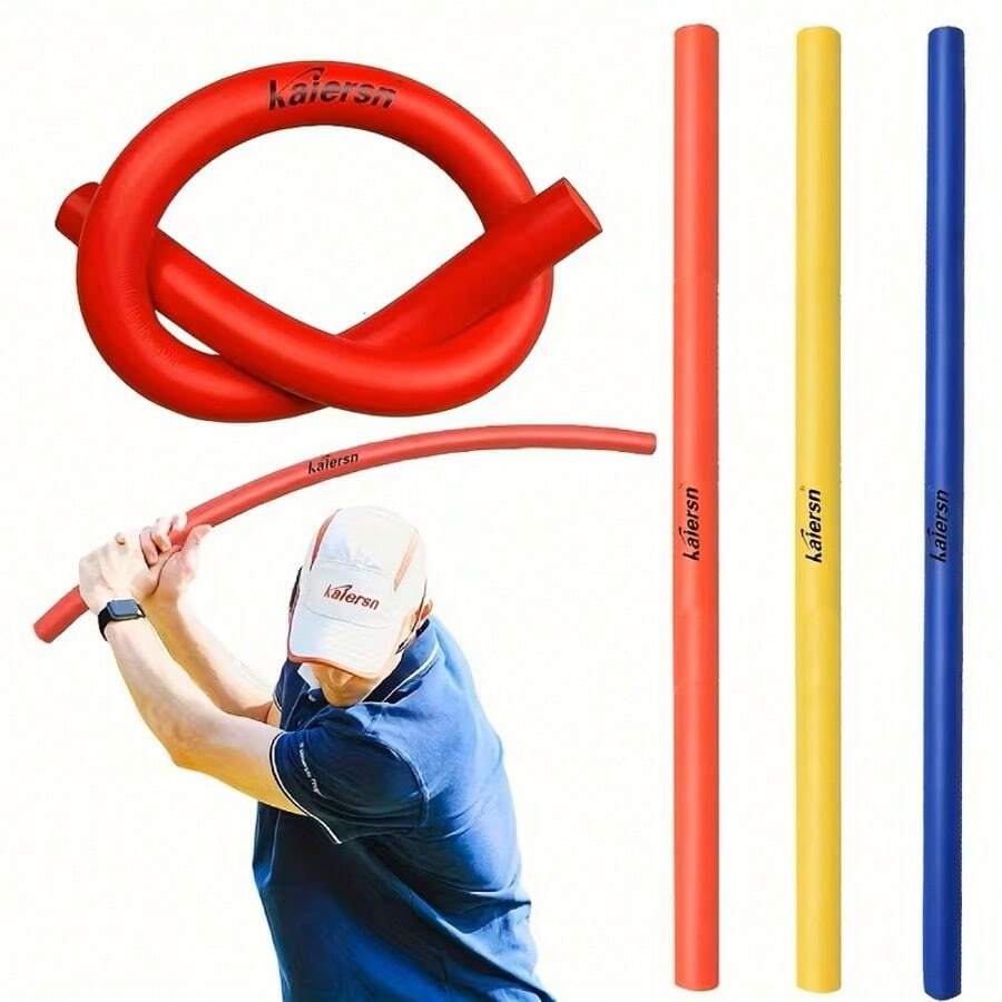 1 pieza Entrenador de swing de golf, Barra de práctica de swing de golf profesional, Acondicionamiento físico para entrenamiento de golf - Multicolor - Ver 1