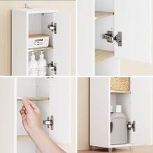 SoBuy Tủ cao phòng tắm BZR34-WN Tủ phòng tắm hẹp cho phòng tắm, phòng khách, nhà bếp W X H X D xấp xỉ 20 X 180 X 20 cm Phụ kiện phòng tắm Tổ chức phòng tắm - Nhiều màu - Xem 9