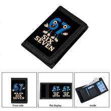 多功能三折钱包，耐用布艺钱包，带信用卡/身份证/现金卡槽，可爱时尚钱包，带零钱包和身份证窗口，男女通用趣味印花钱包 - 錢夾 - 查看 5