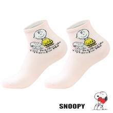 SNOOPY 1/5Pairs Socks, Men's And Women's Comfortable Soft Sports Socks, Four Seasons Socks, Men's And Women's Creative Cartoon Pattern Fashionable Versatile Soft And Comfortable Socks - Multicolor - View 11