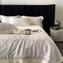 Juego de cama de cuatro piezas de verano  de flores de tipo A, batista de lyocell, manta fresca de verano, Lavable a máquina, manta ligera para aire acondicionado, sensación refrescante, tamaño doble - Spero - Ver 2