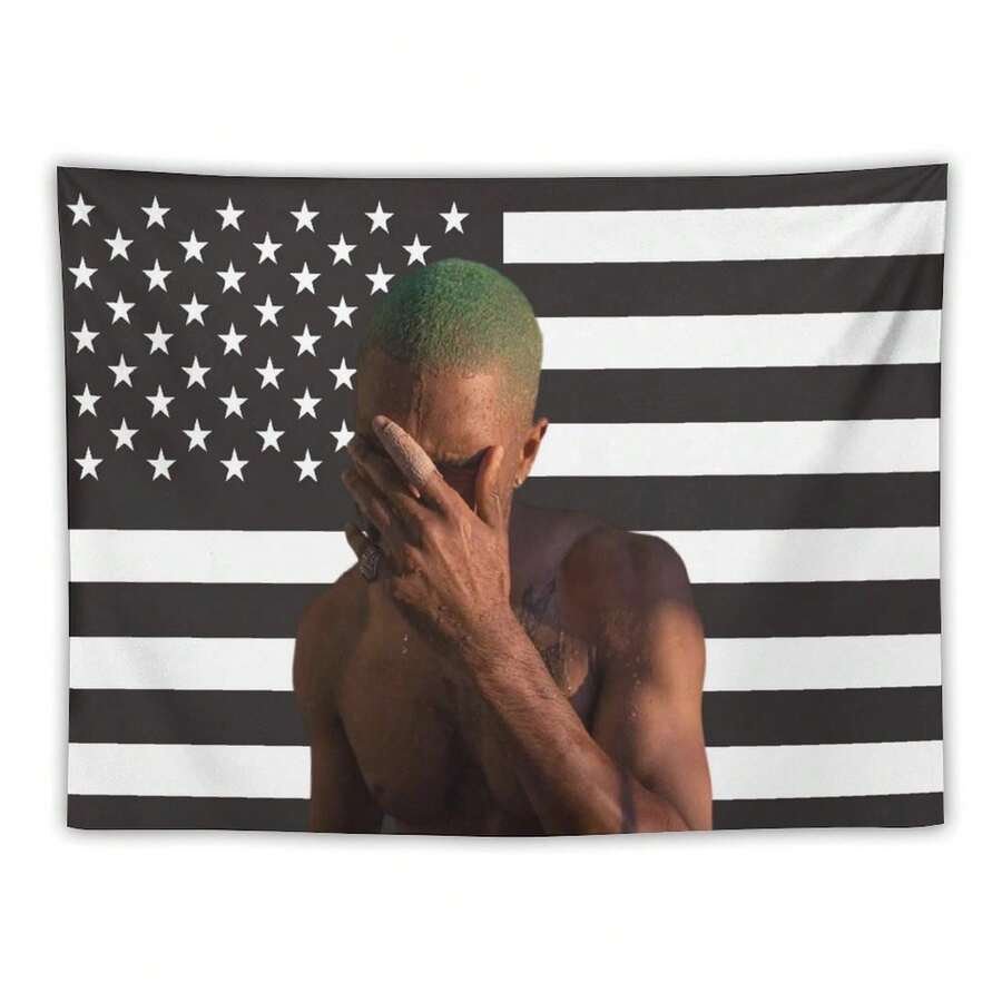 1PC Franks Ocean Printed Flag Decorative Tapestry, Patriotic Star Banner Design, Album Tapestry, Suitable For Horizontal Wall Hanging In Bedrooms, Dormitories, And Living Rooms, Easy To Hang, Ideal Holiday Gift For Teenagers, Dormitory Room Accessories - 1PC - 查看 1